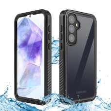 Akcija! Dėklas Samsung Galaxy A55 5G - ShellBox Waterproof IP68 Case - Juodas