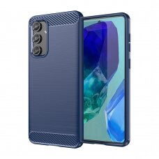 [Užsakomoji prekė] Dėklas Samsung Galaxy M55 - Techsuit Carbon Silicone - Mėlynas