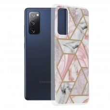 [Užsakomoji prekė] Telefono dėklas Samsung Galaxy S20 FE / S20 FE 5G - Techsuit Marble Series - Rožinis Hex