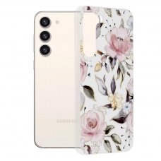 [Užsakomoji prekė] Dėklas skirtas Samsung Galaxy S23 Plus - Techsuit Marble Series - Chloe Baltas