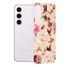 [Užsakomoji prekė] Dėklas skirtas Samsung Galaxy S23 - Techsuit Marble Series - Mary Berry Nude