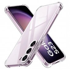 [Užsakomoji prekė] Dėklas Samsung Galaxy S23 - Techsuit Shockproof silikoninis - Permatomas
