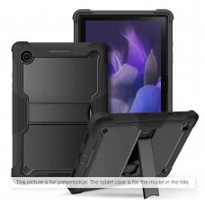 [Užsakomoji prekė] Dėklas Samsung Galaxy Tab S6 Lite 10.4 P610/P615 + Folie - Techsuit Rugged TabShell - Juodas