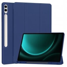 [Užsakomoji prekė] Dėklas Samsung Galaxy Tab S9 FE Plus - Techsuit Flex Trifold - Tamsiai mėlynas