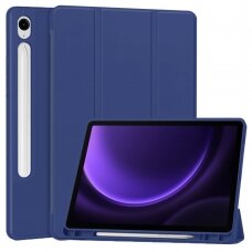 [Užsakomoji prekė] Dėklas Samsung Galaxy Tab S9 FE - Techsuit Flex Trifold - Tamsiai mėlynas