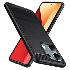 [Užsakomoji prekė] Dėklas Xiaomi Redmi Note 13 Pro 4G / Poco M6 Pro 4G - Techsuit Carbon Silicone - Juodas