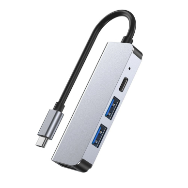 HUB Tech-Protect V2 4in1 USB-C - USB-A 3.0 / USB-A 2.0 / USB-C / HDMI - pilkas 1