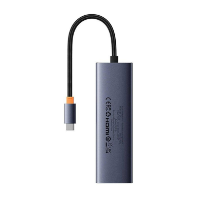 [Užsakomoji prekė] Skirstytuvas HUB Type-C į HDMI, 2x USB, Type-C, RJ45, SD, TF - Baseus UltraJoy (B00052805813-00) - Space Grey 3