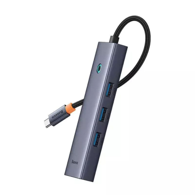 [Užsakomoji prekė] Skirstytuvas HUB Type-C to 3 x USB 3.0, RJ45 - Baseus UltraJoy Series (B0005280A813-00) - Space Grey 4