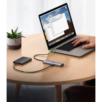 HUB USB-C - 2 x USB-A / 2 x USB-C 20 cm Ugreen CM473 - Pilkas 5