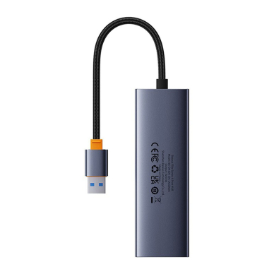 [Užsakomoji prekė] Skirstytuvas HUB USB į 3 x USB 3.0, RJ45 - Baseus UltraJoy Series (B0005280A813-01) - Space Grey 4