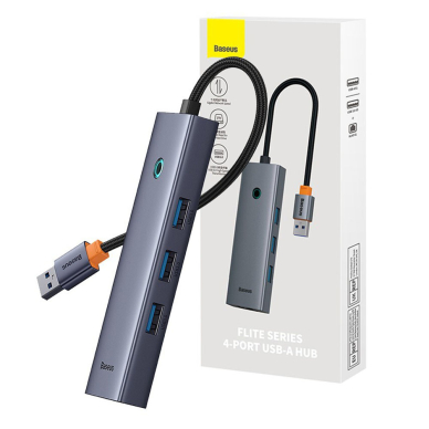 [Užsakomoji prekė] Skirstytuvas HUB USB į 3 x USB 3.0, RJ45 - Baseus UltraJoy Series (B0005280A813-01) - Space Grey 5