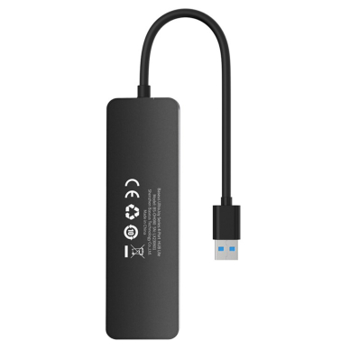 [Užsakomoji prekė] Skirstytuvas HUB USB į 4x USB 3.0, 5Gbps, 15cm - Baseus UltraJoy Series (B0005280B111-00) - Juodas 1