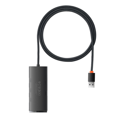 [Užsakomoji prekė] Hub USB to 4x USB3.0, Type-C, 1m - Baseus Lite Series (WKQX030101) - Juodas 2