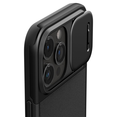 [Užsakomoji prekė] Dėklas iPhone 15 Pro - Spigen Optik Mag Armor - Juodas 6