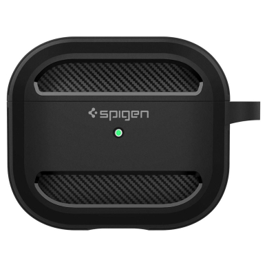 Akcija! Dėklas skirtas Apple AirPods 3 - Spigen Rugged Armor - Juodas  1