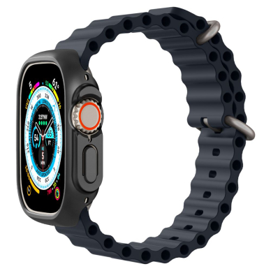 Akcija! Dėklas skirtas Apple Watch Ultra (49mm) - Spigen Thin Fit - Juodas  5