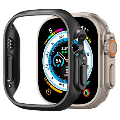 Akcija! Dėklas skirtas Apple Watch Ultra (49mm) - Spigen Thin Fit - Juodas