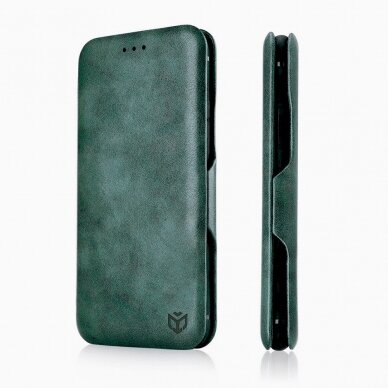 [Užsakomoji prekė] Dėklas Google Pixel 8 Pro Techsuit Safe Wallet Plus, Žalias