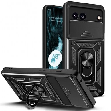 [Užsakomoji prekė] Dėklas Google Pixel 8a - Techsuit CamShield Series - Juodas