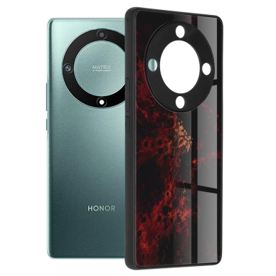 [Užsakomoji prekė] Telefono dėklas Honor Magic5 Lite - Techsuit Glaze Series - Raudonas Nebula