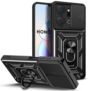 [Užsakomoji prekė] Telefono dėklas Honor X7a - Techsuit CamShield Series - Juodas