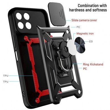 [Užsakomoji prekė] Telefono dėklas Honor X8a - Techsuit CamShield Series - Juodas HOZ299 3