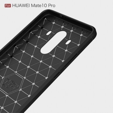 [Užsakomoji prekė] Telefono dėklas Huawei Mate 10 Pro - Techsuit Carbon Silicone - Juodas 3