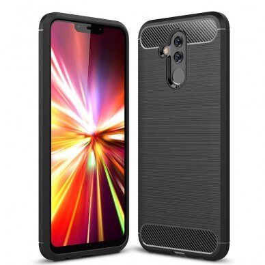 [Užsakomoji prekė] Dėklas skirtas Huawei Mate 20 Lite - Techsuit Carbon Silicone - Juodas