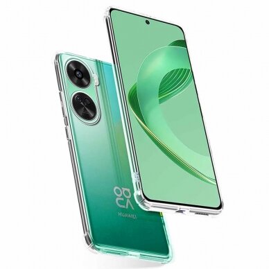 [Užsakomoji prekė] Dėklas Huawei nova 11 SE - Techsuit Shockproof Clear Silicone - Permatomas 1