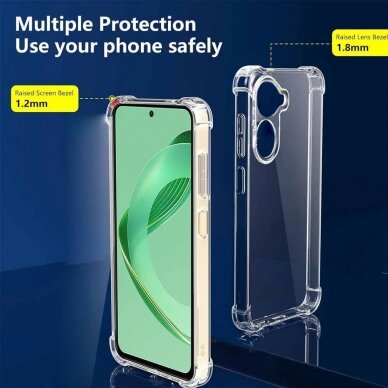 [Užsakomoji prekė] Dėklas Huawei nova 11 SE - Techsuit Shockproof Clear Silicone - Permatomas 2