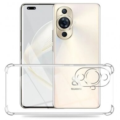 [Užsakomoji prekė] Dėklas Huawei nova 11 - Techsuit Shockproof Clear Silicone - Permatomas 1