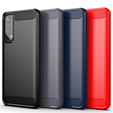 [Užsakomoji prekė] Dėklas skirtas Huawei P Smart 2021 - Techsuit Carbon Silicone - Juodas 6