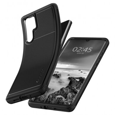 [Užsakomoji prekė] Dėklas skirtas Huawei P30 Pro / P30 Pro New Edition - Spigen Rugged Armor - Juodas 1