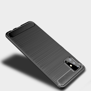 [Užsakomoji prekė] Dėklas skirtas Huawei P40 Lite E - Techsuit Carbon Silicone - Juodas 3