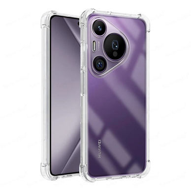 [Užsakomoji prekė] Dėklas Huawei Pura 70 Pro - Techsuit Shockproof Clear Silicone - Permatomas