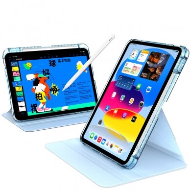 [Užsakomoji prekė] Dėklas iPad 10 (2022) 10.9 - Techsuit Crystal Vision - Bleu 1