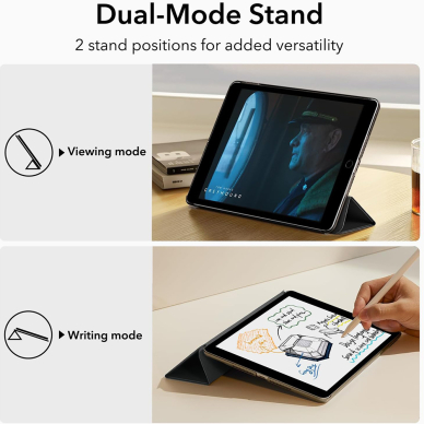 [Užsakomoji prekė] Dėklas iPad 10.2" (2019 / 2020 / 2021) - ESR Ascend Trifold - Jelly Juodas 3