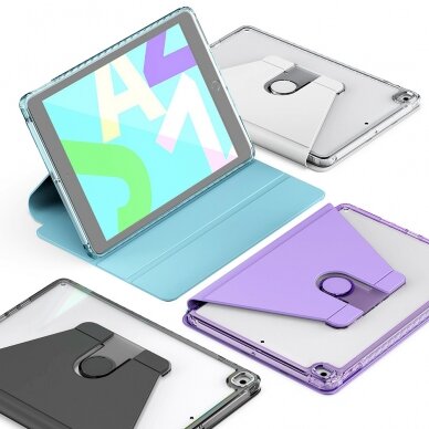 [Užsakomoji prekė] Dėklas iPad 10.2 (2019/2020/2021) - Techsuit Crystal Vision - Purpurinis 5