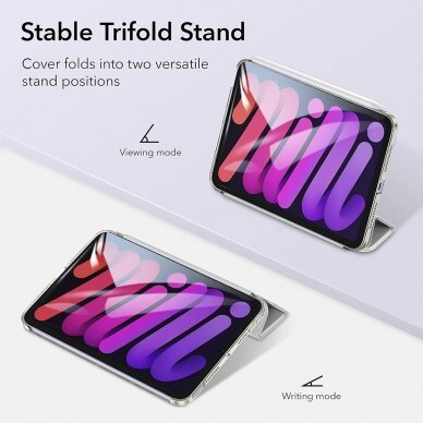 [Užsakomoji prekė] Dėklas iPad mini 6 (2021) - ESR Ascend Trifold - Pilkas 4