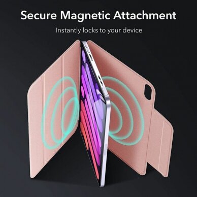 [Užsakomoji prekė] Dėklas iPad mini 6 (2021) - ESR Rebound Magnetic - Rožinis 1