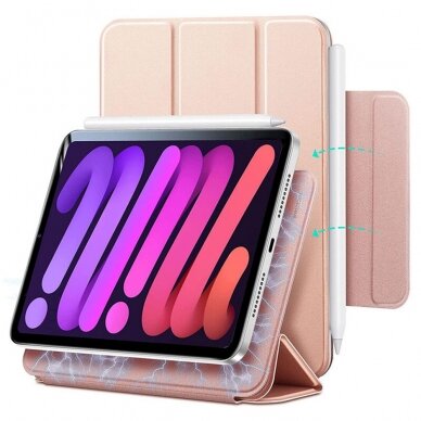 [Užsakomoji prekė] Dėklas iPad mini 6 (2021) - ESR Rebound Magnetic - Rožinis