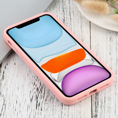 [Užsakomoji prekė] Dėklas iPhone 11 + Folie - Techsuit ColorVerse 360 Series - rožinis 2