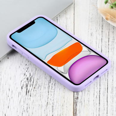 [Užsakomoji prekė] Dėklas iPhone 11 + Folie - Techsuit ColorVerse 360 Series - Purpurinis 2