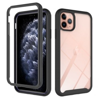 [Užsakomoji prekė] Dėklas skirtas iPhone 11 Pro + Folie - Techsuit Defense360 Pro - Juodas