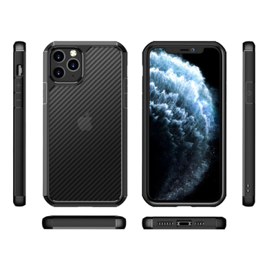 [Užsakomoji prekė] Dėklas skirtas iPhone 11 Pro Max - Techsuit Carbon Fuse - Juodas  3