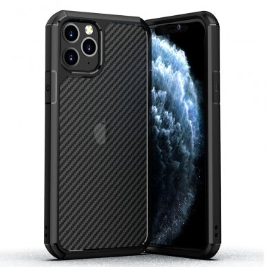 [Užsakomoji prekė] Telefono dėklas iPhone 11 Pro - Techsuit Carbon Fuse - Juodas  1