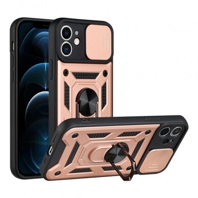 [Užsakomoji prekė] Dėklas iPhone 11 - Techsuit CamShield Series - Rožino aukso spalvos