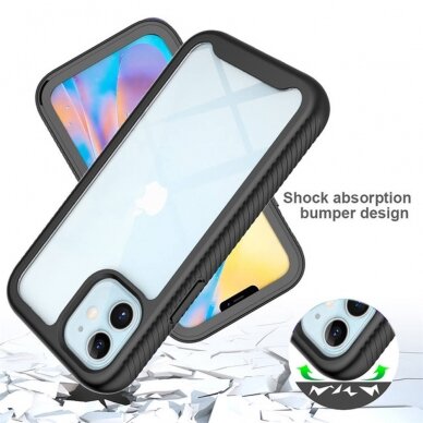 [Užsakomoji prekė] Dėklas skirtas iPhone 12 / 12 Pro + Folie - Techsuit Defense360 Pro - Juodas  1