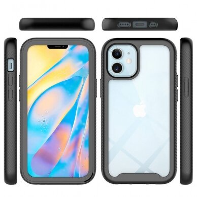 [Užsakomoji prekė] Dėklas skirtas iPhone 12 / 12 Pro + Folie - Techsuit Defense360 Pro - Juodas  6